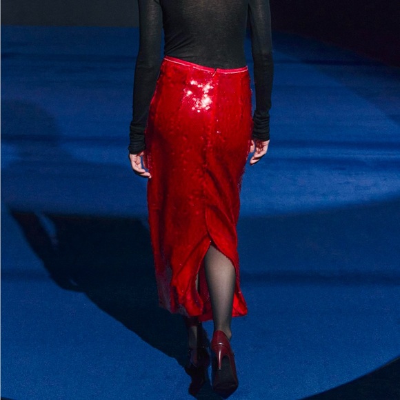 ZARA WOMAN COLLECTION Sequin pencil skirt Size L. NWT - Picture 2 of 10